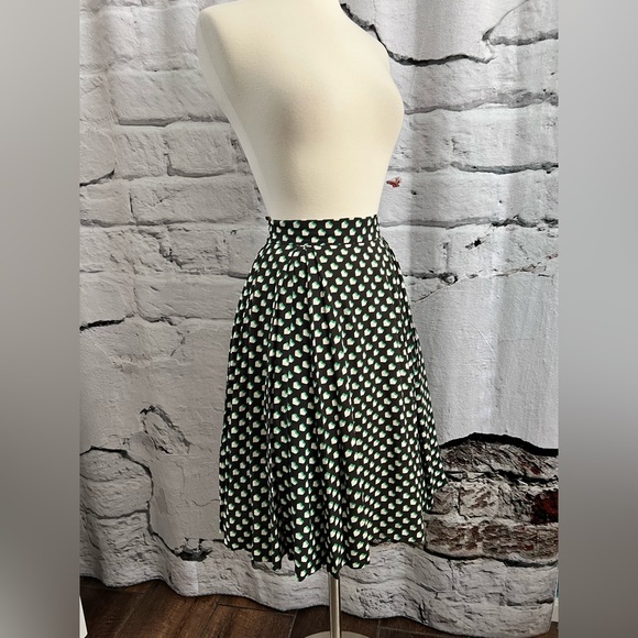 Orla Kiely Hipstich Aline Pleated Skirt with Pockets Heart Love Pattern - Picture 10 of 10